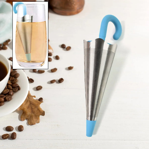 Reusable Cute Umbrella Tea Strainer Without Tray / Stand (1 Pc / Mix Color) - justgrabit.in | Just Grab It