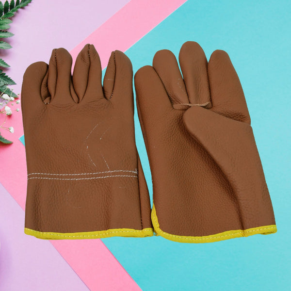 Gloves Gardening Gloves for Men Women Leather Gloves Heavy Duty Gloves (1 Pair) - justgrabit.in | Just Grab It