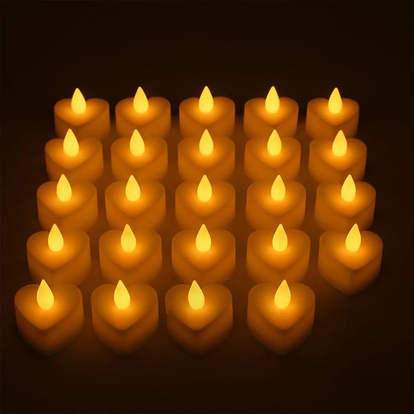 Festival Decorative LED Tealight Candles – Battery Operated for Party, Wedding, Birthday & Gifts, Diwali (24 Pc Set) - justgrabit.in | Just Grab It