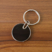 Sleek Black Round Metal Keychain (1 Pc) - justgrabit.in | Just Grab It