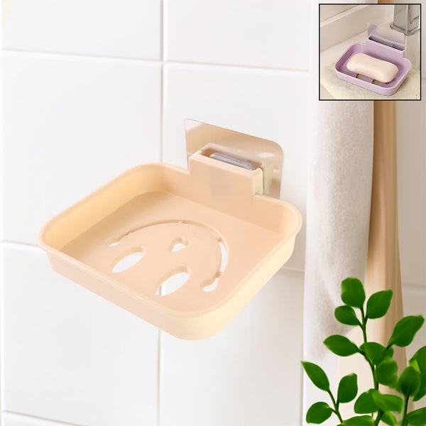 Self Adhesive Wall Mounted Soap Dish Holder (1 Pc) - justgrabit.in | Just Grab It