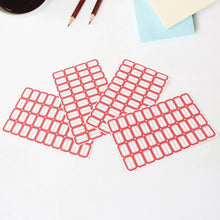 Multipurpose Blank Label Sticker Sheets Red Border Self - Adhesive Writable Stickers for Bottles (50 Sheet) - Justgrabit Inc.