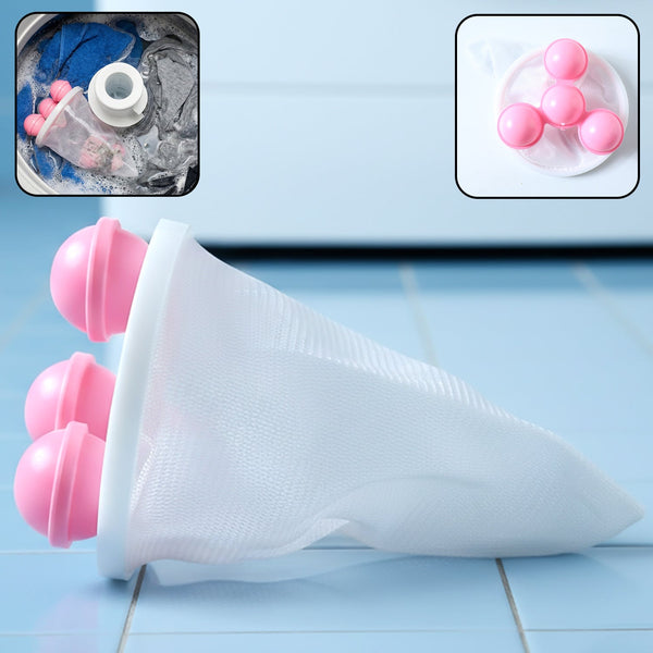 Reusable Washing Machine Lint Catcher Mesh Bag (1 Pc) - justgrabit.in | Just Grab It