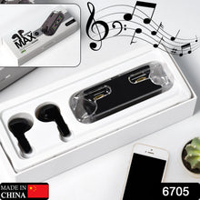 M12 Max Wireless Earbuds, Black Touch Control Bluetooth - justgrabit.in | Just Grab It