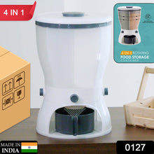 4 - in - 1 10L Rice & Grain Storage Dispenser - justgrabit.in | Just Grab It