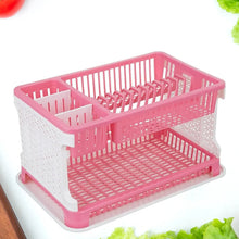 Plastic Kitchen Organizer Rack with Water Storing Tray - Justgrabit Inc.