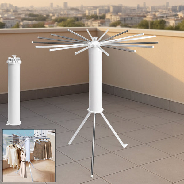 Foldable Rotary Clothes Drying Rack Stand (1 Pc) - justgrabit.in | Just Grab It