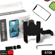 Mobile Phone Holder View Mirror Mount Solid Metal Cradle for Bike and Phones - justgrabit.in | Just Grab It