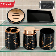 Bathroom Accessory Set Bathroom Decor Premium Quality (5 PCS) 1 X Tumbler,1 X Dispenser,1 X Toothbrush Holder, 1 X Soap Dish & 1 X Tray - Justgrabit Inc.