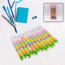 Stylish Pearls Pen Set – Fancy Multicolor Non - Sharpening Moti Gel Pens for Kids (12 Pc Set) - justgrabit.in | Just Grab It