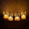 Decorative Apple Shape LED Tealight Candles - (4 Pc) - justgrabit.in | Just Grab It