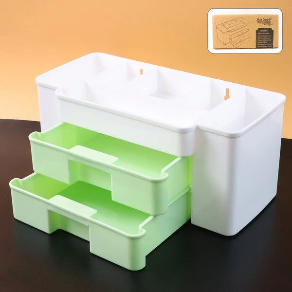 2 - Layer Desktop Storage Organizer - (1 Pc) - justgrabit.in | Just Grab It