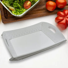 Foldable Plastic Serving Tray - Portable with Handle for Kitchen & Dining (1pc) - Justgrabit Inc.
