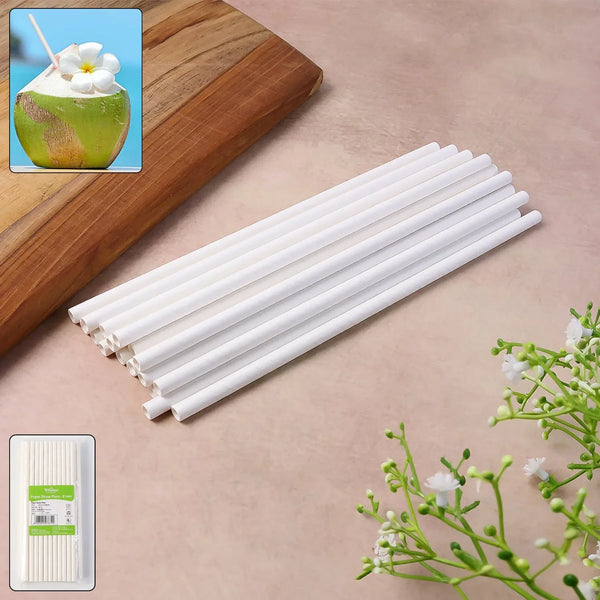 Paper Straw – Plain 6 mm Diameter, 200 mm Length, 50 Pcs Pack - justgrabit.in | Just Grab It