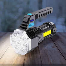 Portable Flashlight / Torch COB 7LED Hand Light USB Rechargeable Light with Side Light (1 Pc) - justgrabit.in | Just Grab It