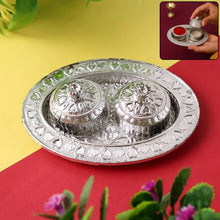 Oval Shape Special Puja Thali (1 Pc / Mix Design) - justgrabit.in | Just Grab It