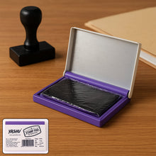 Yashu Plastic Stamp Pad Violet Ink, Quick - Dry Refillable Pad (1 Pc) - justgrabit.in | Just Grab It