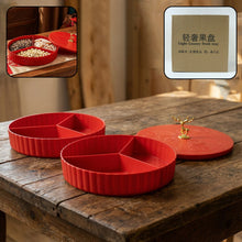 2 Layer Multipurpose Decorative Dry Fruit and Snack Serving Tray (1 Pc) - justgrabit.in | Just Grab It