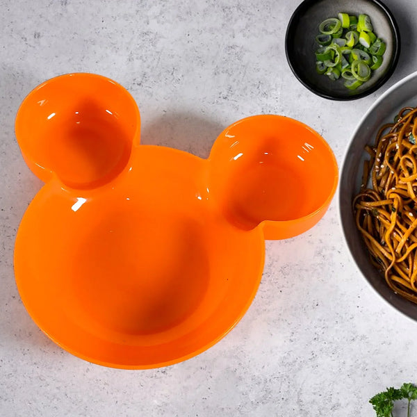 Mickey Mouse Shape Plates for Kids, BPA Free, & Unbreakable Children’s Food Plate, Kids Bowl, Fruit Plate, Baby Cartoon Bowl Plate, Tableware (1 Pc) - Justgrabit Inc.