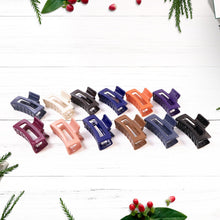 Matte Rectangle Hair Claw Clip for Women and Girls – Assorted Color Pack – 12 Pc - justgrabit.in | Just Grab It