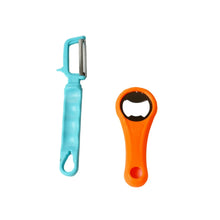 Vegetable Fruit Peelers Slicer & Bottle Opener, Kitchen Peeler For Veggie Fruit Potato Carrot, Bottle Opener With Plastic Handle Bottle Openers Wine Bottle Opener Cold Drink Bottle Opener (2Pc) - Justgrabit Inc.
