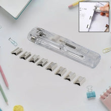 Portable Paper Clamp With 8 Pcs Clip Dispenser Handheld Paper Fast Clam (1 Set) - justgrabit.in | Just Grab It