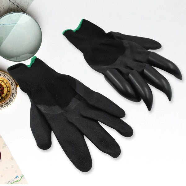 Garden Farming Gloves With Hand Fingertips & Plastic Claws (1 Pair) - Justgrabit Inc.