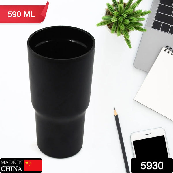 STAINLESS STEEL VACUUM INSULATED GLASS COFFEE CUPS DOUBLE WALLED TRAVEL MUG, CAR COFFEE MUG, Tumbler (590ml) - justgrabit.in | Just Grab It