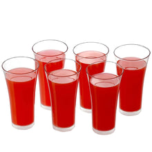 Stylish look Plastic Juicy Glass, Transparent Glasses Set 300ml (6pcs) - Justgrabit Inc.