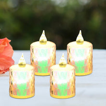 4 Pc Flameless and Smokeless Decorative Melting Candles LED Tea Light, Diwali - justgrabit.in | Just Grab It