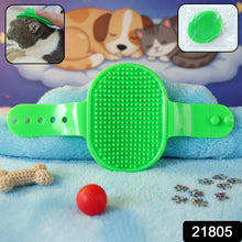 Pet Grooming Bath Brush with Adjustable Hand Strap for Dogs & Cats (1 Pc) - justgrabit.in | Just Grab It