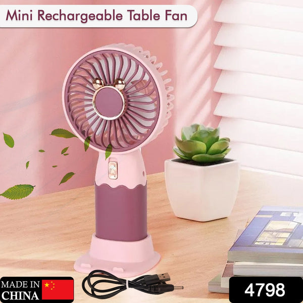 Mini Fan Rechargeable Table Fan Handheld Fan For Home , Office , Car - justgrabit.in | Just Grab It