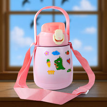 Stainless Steel Vacuum Insulated Water Bottle with Handle & Sticker (700 ML) - justgrabit.in | Just Grab It