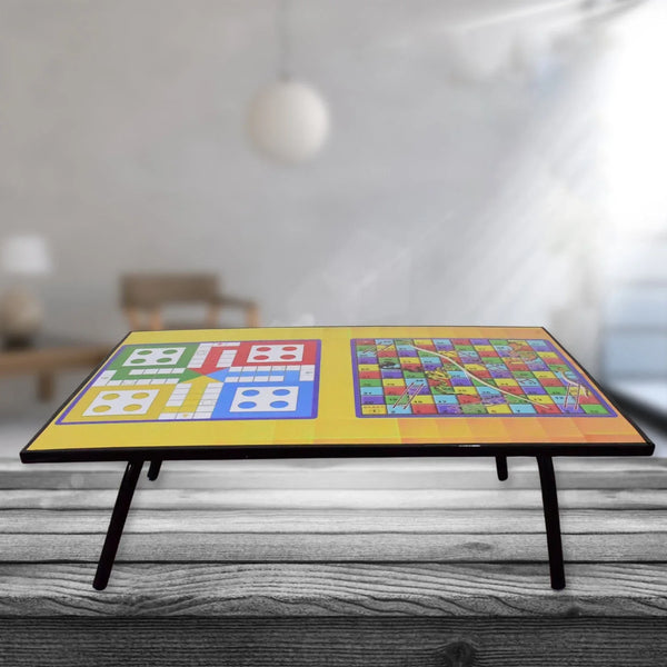 Foldable Multipurpose Mix Design Games Table Board || Bed Study Table (48 × 28 Cm / 1 Pc)   - justgrabit.in | Just Grab It