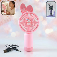 Cute Cartoon Design Rechargeable Mini Handheld Fan (1 Pc) - justgrabit.in | Just Grab It