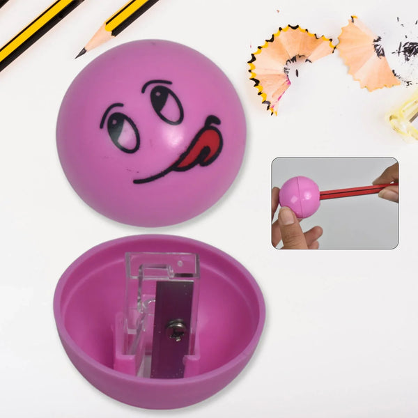 Round Shape Mix Design Pencil Sharpener (1 Pc / Round Shape Mix Design) - justgrabit.in | Just Grab It
