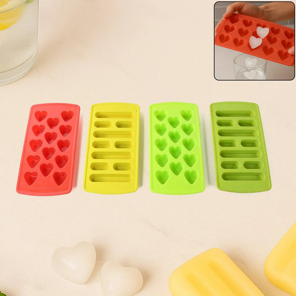 Plastic Ice Cube Tray Set (4 Pc) - Justgrabit Inc.