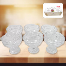 Glass Ice - Cream Cup Set, Home & Kitchen Serving or Dessert Cup (6 Pcs Set) - justgrabit.in | Just Grab It