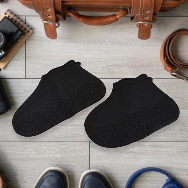 Non - Slip Silicone Rain Reusable Anti skid Waterproof Fordable Boot Shoe Cover (Small Size / 1 Pair / Mix Color) - Justgrabit Inc.