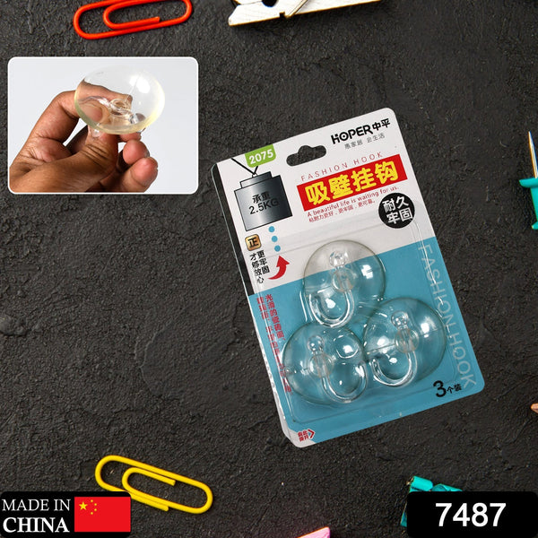 Transparent Rubber Vacuum Hangers for Bathroom, Kitchen, and Wall - justgrabit.in | Just Grab It