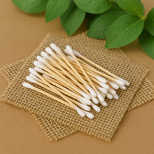 Eco - Friendly Wooden Cotton Ear Buds (1 pkt / 100 Pcs Approx) - justgrabit.in | Just Grab It