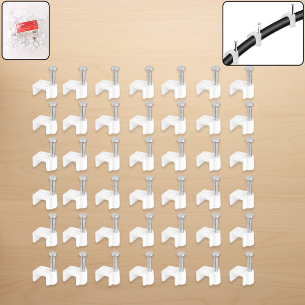 Nail Cable Clips for Wire Management (10mm & 50 Pc) - justgrabit.in | Just Grab It