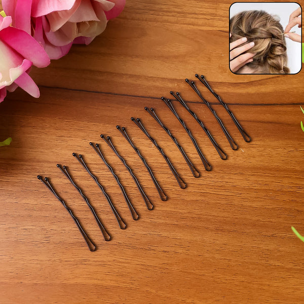 Premium Hair Bobby Pins Set 12pc - justgrabit.in | Just Grab It