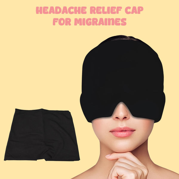 Headache Relief Hat Migraine Cap (1 pc / Black color) - justgrabit.in | Just Grab It