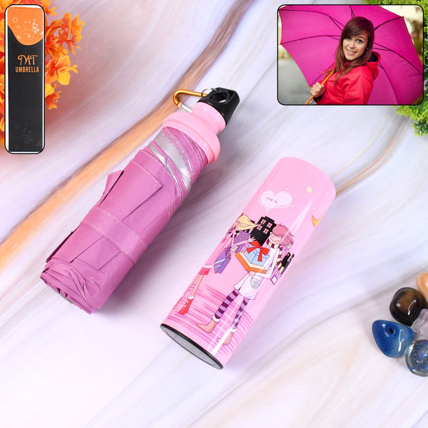 4 Fold Foldable Bottle Summer Umbrella for On - the - Go (1 Pc / Mix Color) - justgrabit.in | Just Grab It