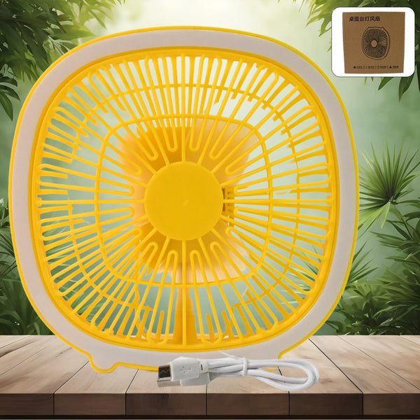 USB PORTABLE MINI DESK FAN WITH LIGHT (1 PC) - justgrabit.in | Just Grab It