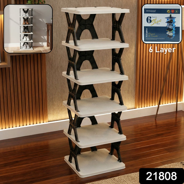 6 Layer Rectangle Shoe Rack Stand - justgrabit.in | Just Grab It
