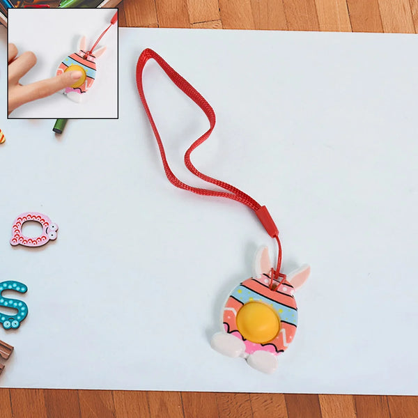 Cute Bunny - Shaped Pop It Fidget Toy Keychain (1 Pc) - Justgrabit Inc.