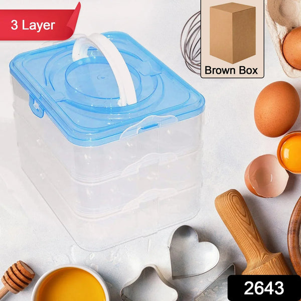 3 - Layer Plastic Refrigerator Egg Storage Box (36 Grid) - Justgrabit Inc.