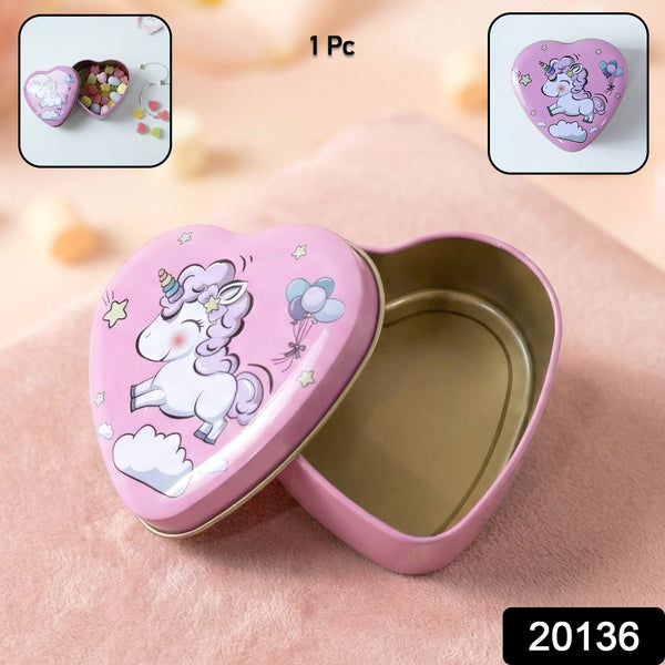 Heart Shaped Unicorn Printed Multipurpose Storage Box (1 Pc) - justgrabit.in | Just Grab It